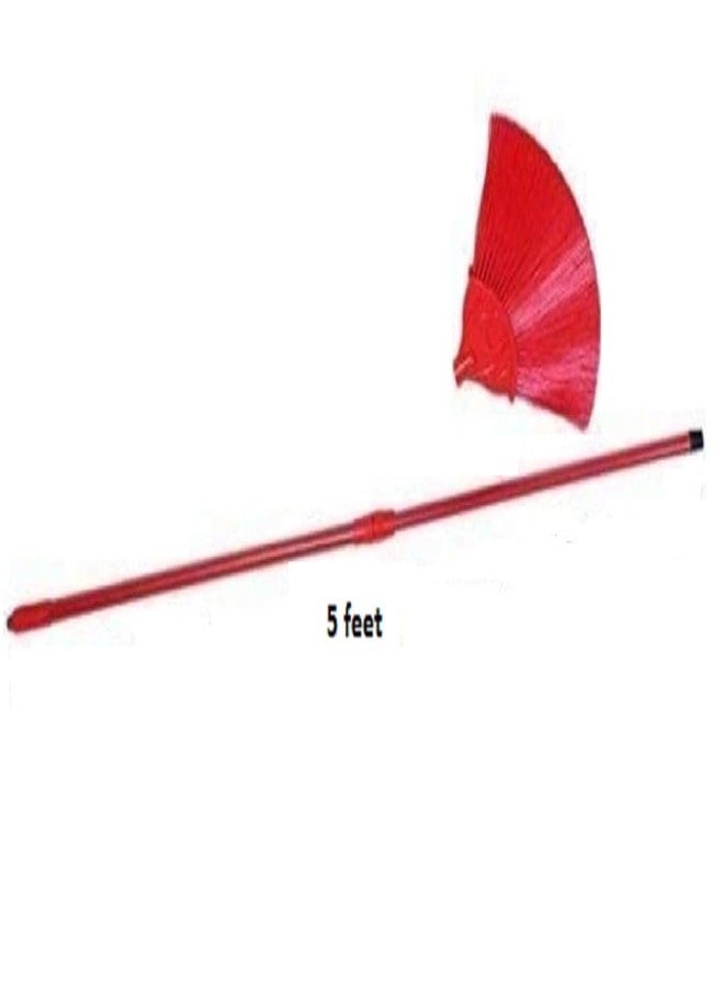 Aywal Long Handle Jala Broom - Extendible Long Rod Handle and Microfiber Flexible Brush for Cobweb, Spider Web, Jala, Roof, Ceiling, Fan, AC, Light Cleaning (Color As Per Stock) - Image 2